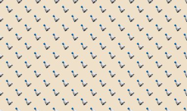 Farklı aksesuarlara sahip renkli arkaplan