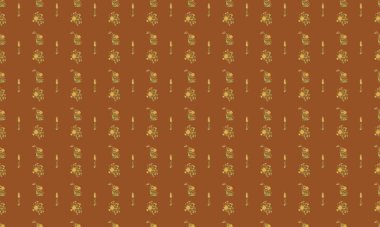 Farklı aksesuarlara sahip renkli arkaplan