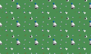 Farklı aksesuarlara sahip renkli arkaplan