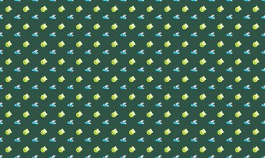 Farklı aksesuarlara sahip renkli arkaplan