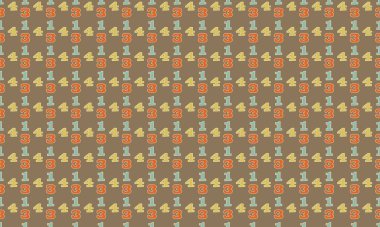 Farklı aksesuarlara sahip renkli arkaplan