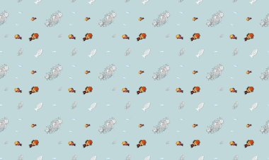 Farklı aksesuarlara sahip renkli arkaplan