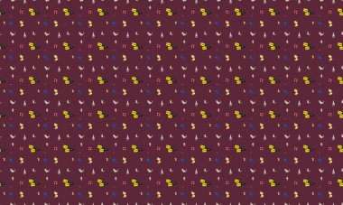 Farklı aksesuarlara sahip renkli arkaplan