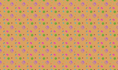 Farklı aksesuarlara sahip renkli arkaplan