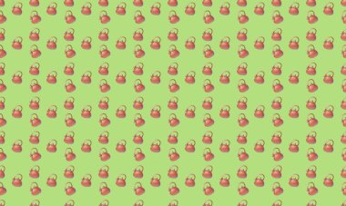 Farklı aksesuarlara sahip renkli arkaplan