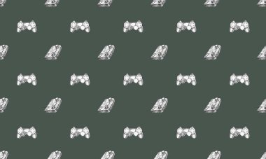 Farklı aksesuarlara sahip renkli arkaplan