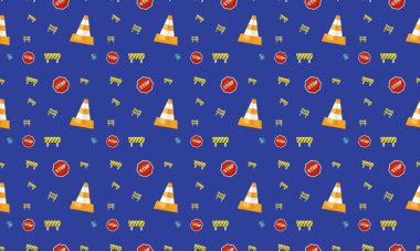 Farklı aksesuarlara sahip renkli arkaplan