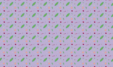 Farklı aksesuarlara sahip renkli arkaplan