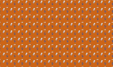 Farklı aksesuarlara sahip renkli arkaplan