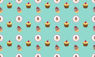 Farklı aksesuarlara sahip renkli arkaplan