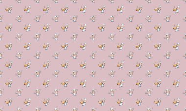 Farklı aksesuarlara sahip renkli arkaplan