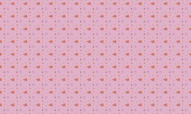 Farklı aksesuarlara sahip renkli arkaplan