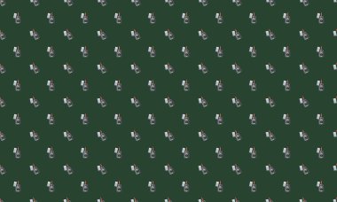 Farklı aksesuarlara sahip renkli arkaplan