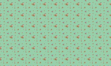 Farklı aksesuarlara sahip renkli arkaplan