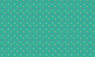 Farklı aksesuarlara sahip renkli arkaplan