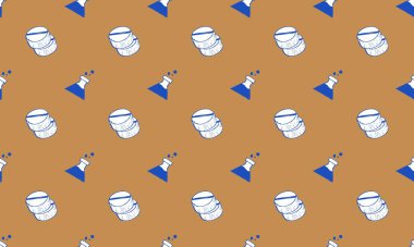 Farklı aksesuarlara sahip renkli arkaplan