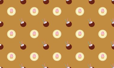 Farklı aksesuarlara sahip renkli arkaplan