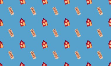 Farklı aksesuarlara sahip renkli arkaplan