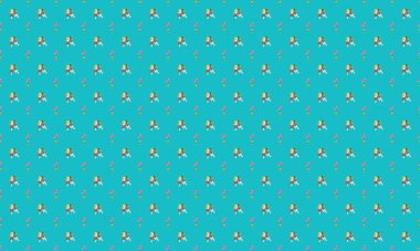 Farklı aksesuarlara sahip renkli arkaplan