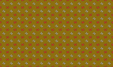 Farklı aksesuarlara sahip renkli arkaplan