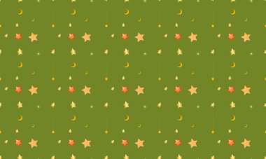 Farklı aksesuarlara sahip renkli arkaplan