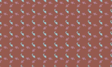 Farklı aksesuarlara sahip renkli arkaplan