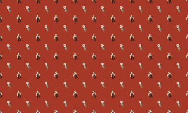 Farklı aksesuarlara sahip renkli arkaplan