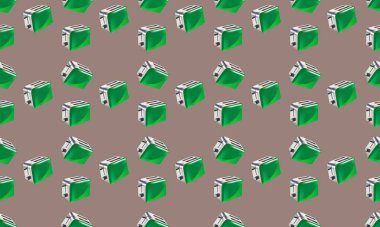 Farklı aksesuarlara sahip renkli arkaplan