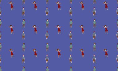 Farklı aksesuarlara sahip renkli arkaplan