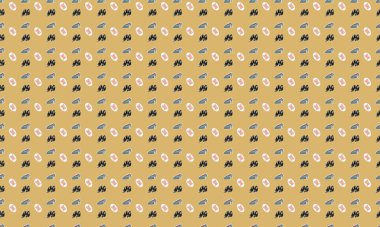 Farklı aksesuarlara sahip renkli arkaplan