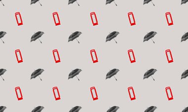 Farklı aksesuarlara sahip renkli arkaplan