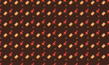 Farklı aksesuarlara sahip renkli arkaplan