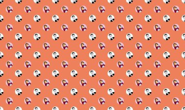 Farklı aksesuarlara sahip renkli arkaplan