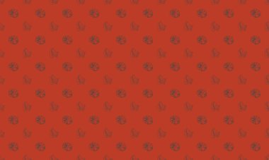 Farklı aksesuarlara sahip renkli arkaplan