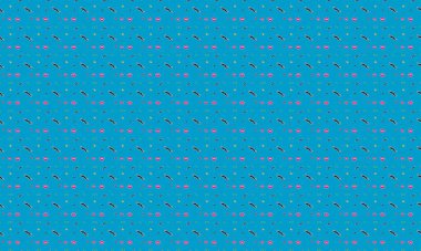 Farklı aksesuarlara sahip renkli arkaplan