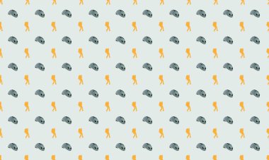 Farklı aksesuarlara sahip renkli arkaplan