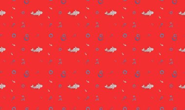 Farklı aksesuarlara sahip renkli arkaplan