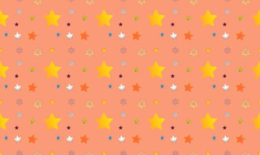 Farklı aksesuarlara sahip renkli arkaplan