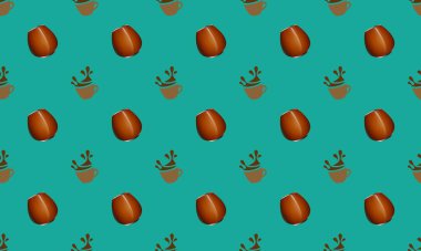 Farklı aksesuarlara sahip renkli arkaplan