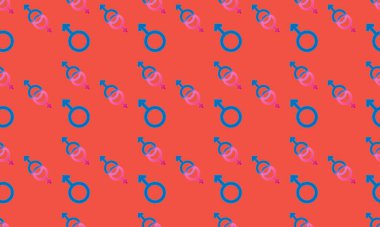 Farklı aksesuarlara sahip renkli arkaplan