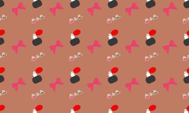 Farklı aksesuarlara sahip renkli arkaplan