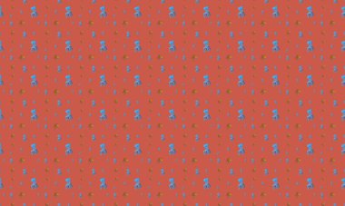 Farklı aksesuarlara sahip renkli arkaplan