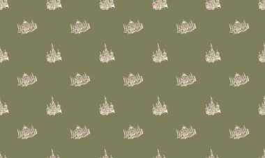 Farklı aksesuarlara sahip renkli arkaplan