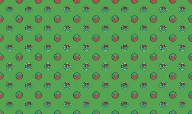 Farklı aksesuarlara sahip renkli arkaplan