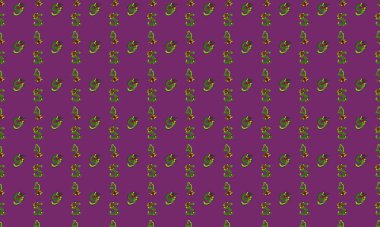 Farklı aksesuarlara sahip renkli arkaplan