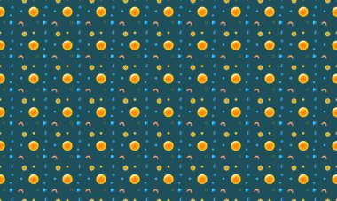 Farklı aksesuarlara sahip renkli arkaplan