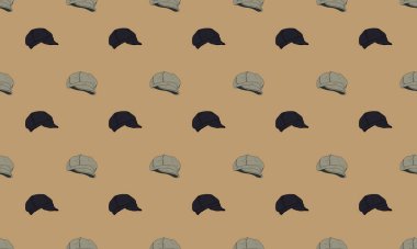 Farklı aksesuarlara sahip renkli arkaplan