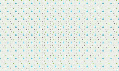 Farklı aksesuarlara sahip renkli arkaplan