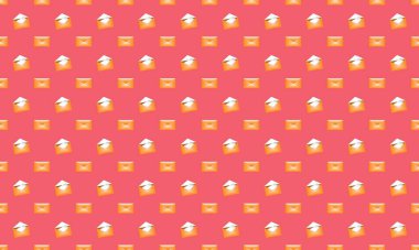 Farklı aksesuarlara sahip renkli arkaplan