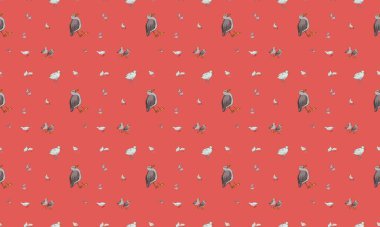 Farklı aksesuarlara sahip renkli arkaplan